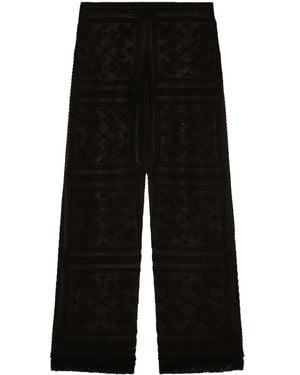 Alanui Kiss By The Book Straight-Keg Trousers - Black