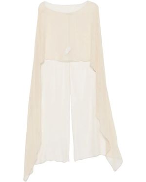 Antonelli Silk Cape - White