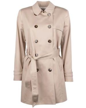 Marella Emme Double-Breasted Coat - Natural