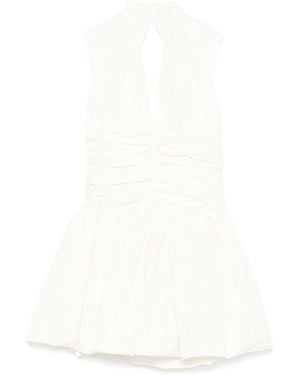 Patou Open-Back Bubble Mini Dress - White