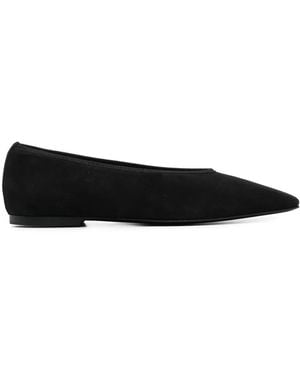 TOTEME Suede Ballerina Shoes - Black