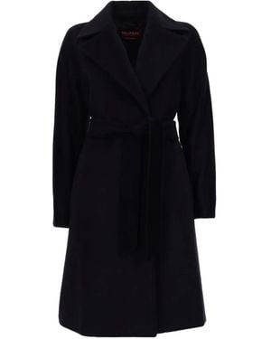 Max Mara Dravenna Belted Notch-Lapel Coat - Black