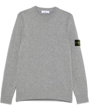 Stone Island Pullover Mit Logo-Patch - Grau