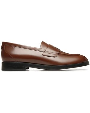 Bally ロゴプレート ローファー - ブラウン