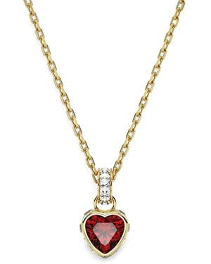 Swarovski Heart Pendant Necklace - Metallic