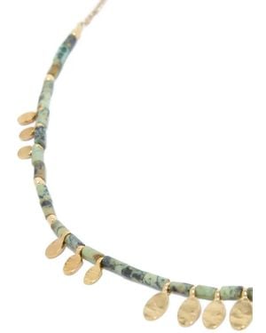 Isabel Marant Tone Bead-Drop Necklace - Metallic