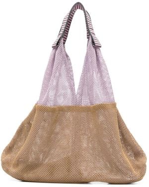 Epice Striped-Handle Tote Bag - Pink