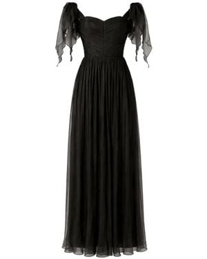 ROSERRY Elizabeth Off-Shoulder Ruched Maxi Dress - Black