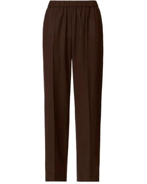 Fabiana Filippi Elastic-Waist Side-Seam Trousers - Brown