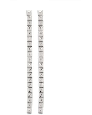Eddie Borgo Pyramid Drop Earrings - White