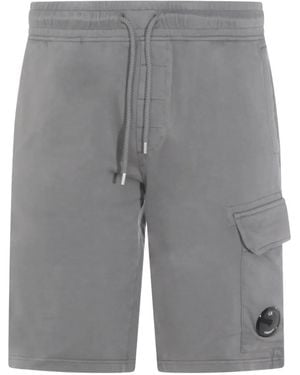 C.P. Company Cargo Logo Shorts - Gray