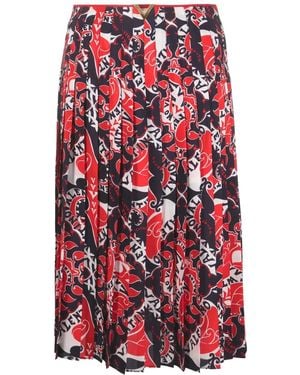 Valentino Garavani Archive Manifesto Pleated Skirt - Red