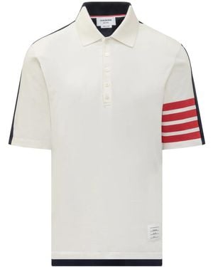 Thom Browne カラーブロック ポロシャツ - ホワイト