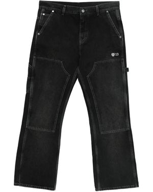Off-White c/o Virgil Abloh Off 'Gothic Ow' Flare Carpenter Jeans - Black