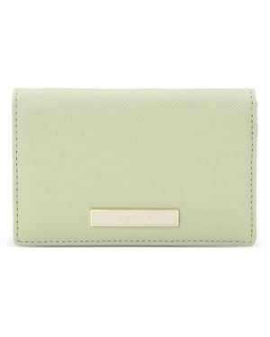 agnès b. Logo-Plaque Leather Wallet - Green