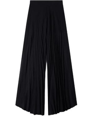 Sandro Pleated Wide-Leg Pants - Blue