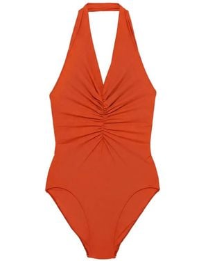 Rick Owens Radiance Bather Ruched Swimsuit - Orange