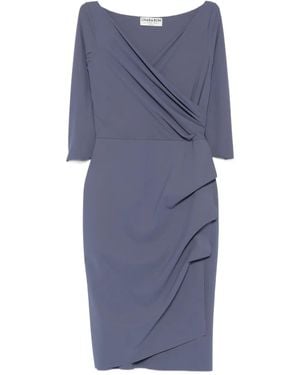 La Petite Robe Di Chiara Boni Florien Wrap-Ruffle Midi Dress - Blue