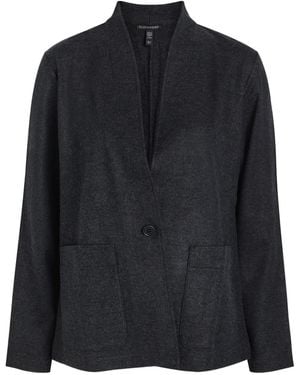Eileen Fisher Chaqueta Con Botones Con Bolsillo - Negro
