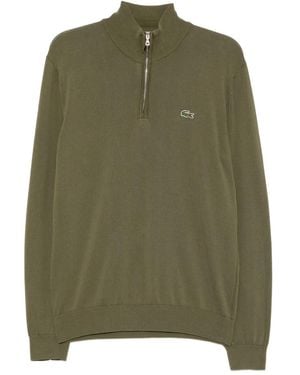 Lacoste Cotton High-Neck Jumper - Green