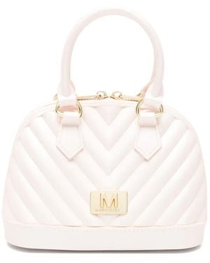 Marc Ellis Flat Maya S Chevron-Quilted Tote Bag - White