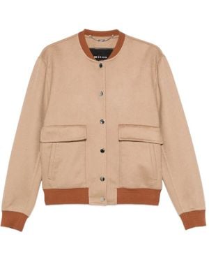 Kiton Patch Pocket Bomber Jacket - Natural