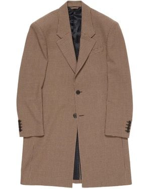 Acne Studios Houndstooth Wool Coat - Brown