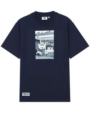 Chocoolate Graphic-Print T-Shirt - Blue