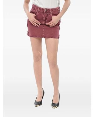 Isabel Marant Minifalda Vaquera Con Botones Laterales - Rojo