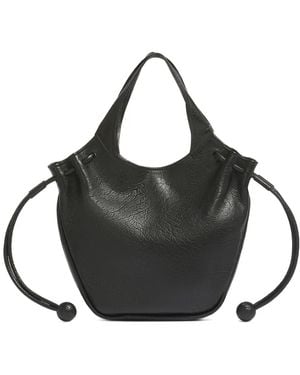 Marni Sac Cabas En Cuir À Fini Grainé - Noir