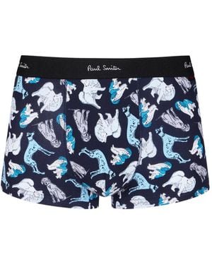 Paul Smith Boxershorts Met Hondenprint - Blauw