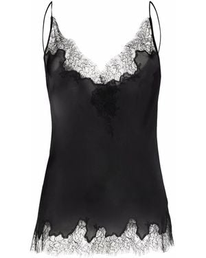 Carine Gilson Spaghetti-Strap Top - Black