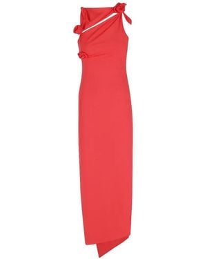 Coperni Flower Knot-Detail Dress - Red