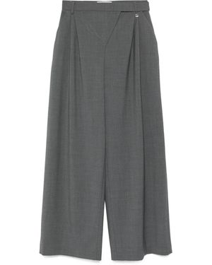 GIUSEPPE DI MORABITO Wide-Leg-Hose mit Bundfalten - Grau