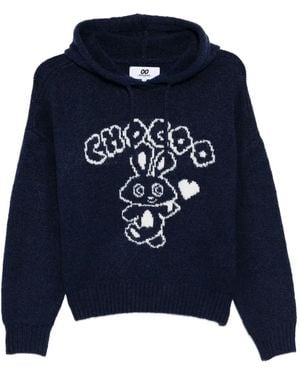 Chocoolate Graphic-Print Hoodie - Blue