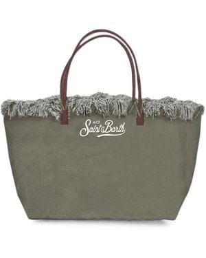 MC2 Saint Barth City Fringe-Trim Tote Bag - Grey