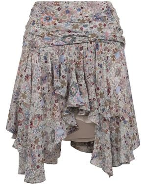 Isabel Marant Asymmetrischer Rock mit Rüschen - Grau