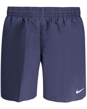 Nike Elasticated-Waistband Swim Shorts - Blue