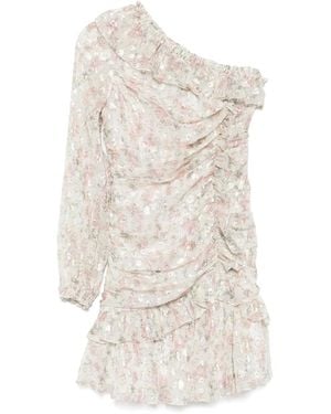 Needle & Thread Ophelia Ditsy One-Shoulder-Kleid - Weiß