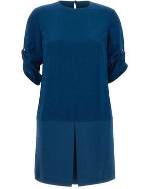 Liu Jo Gathered-detail Mini Dress - ブルー