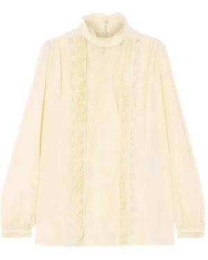 Valentino Garavani Lace Ruffled Shirt - Natural