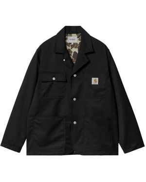 Carhartt Seaton Pocket-Detail Button Shirt Jacket - Black