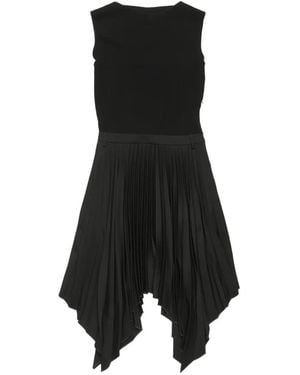 Acne Studios Pleated Asymmetrical-Hem Midi Dress - Black