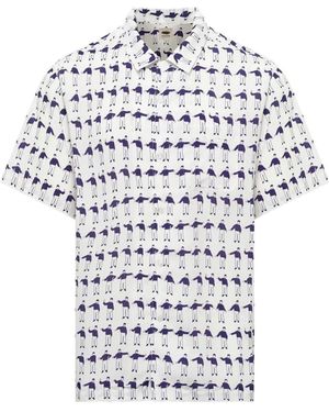 vowels Wiggles-Print Shirt - White