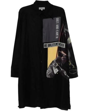 Yohji Yamamoto Graphic-Print Shirt - Black