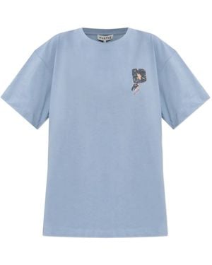 Munthe Camiseta con estampado gráfico - Azul