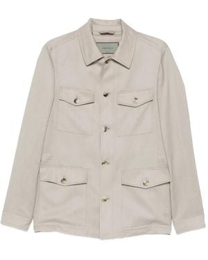Canali Four-Pocket Button-Up Jacket - White