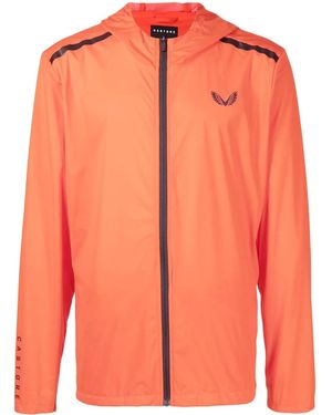 Castore Logo-Print Hooded Jacket - Orange