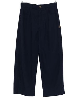 Loewe Patch-Pocket Cotton Trousers - Blue