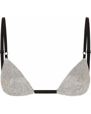 Dolce & Gabbana メッシュ トライアングルブラ - グレー